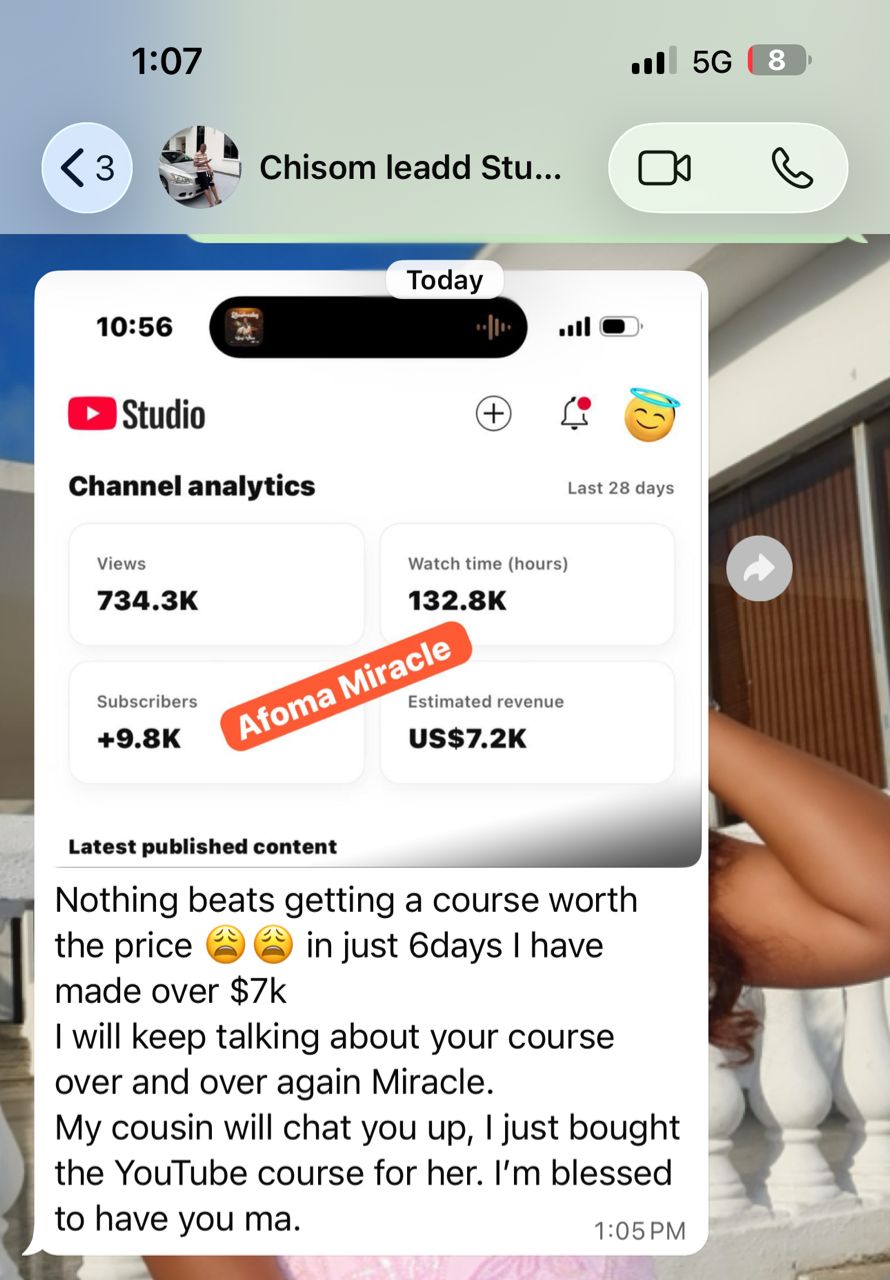 Student testimonial message